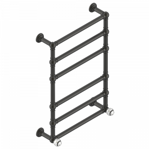 A7B-TWT6H2 Полотенцесушитель Традиционный, 6 перекладин, 625 мм x 925 мм, водяной, с 2 декоративными крестовыми рукоятками Thg-paris Ithaque с платиновым декором Покрытие PVD матовая бронза