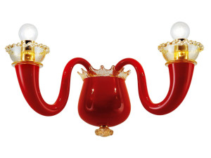 Настенный светильник из дутого стекла