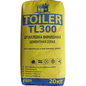 Шпаклевка финишная цементная Toiler TL300 20 кг