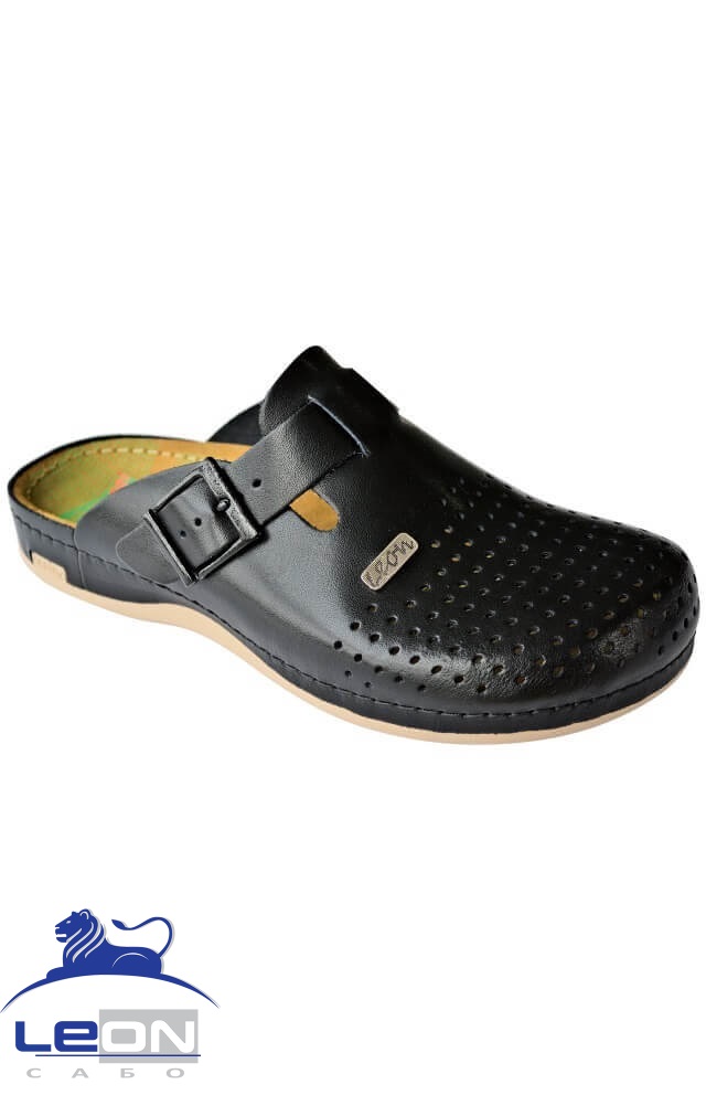 61956 Сабо "Leon" мужские черные LEON  Медицинская обувь  размер 43  - Вид №4
