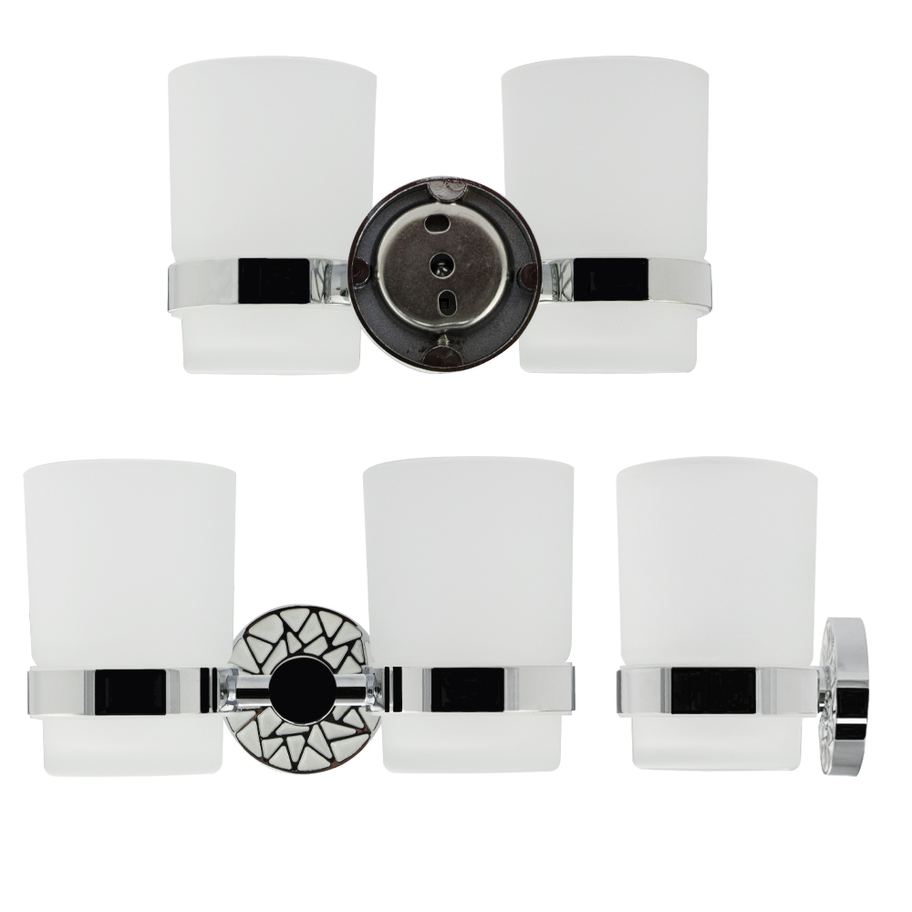 GFmark - Стакан + стакан с креплением к стене, с БЕЛОЙ МОЗАИКОЙ, код: 3208  - Вид №4