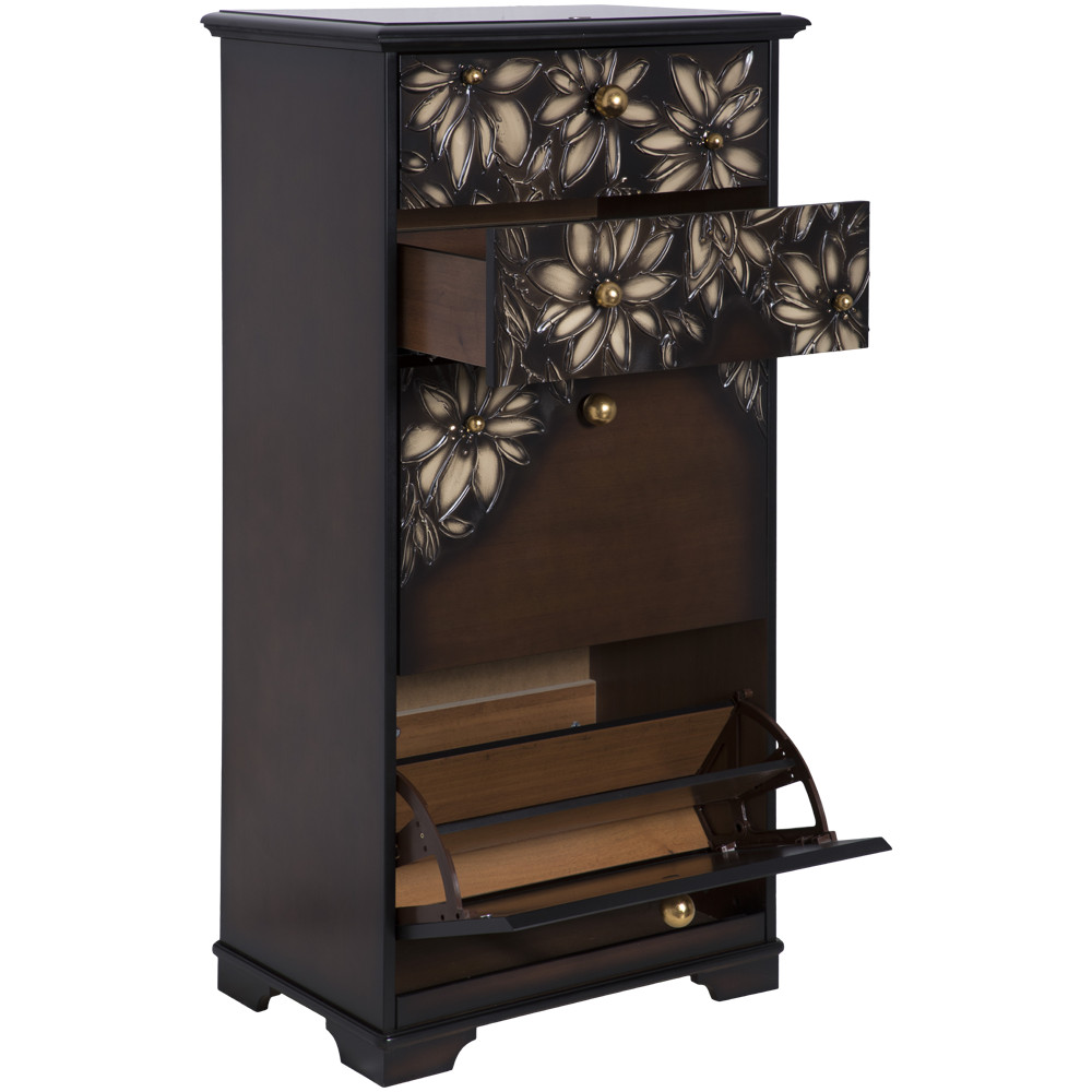 11618 Тумба для обуви Терра-4 (с 4-мя ящиками) Каштан Амбер BOGACHO 4627196590465 - Вид №7