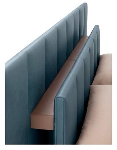 Zanotta Двуспальная кровать с мягким изголовьем из ткани или кожи sun-id-1437889 - Вид №3