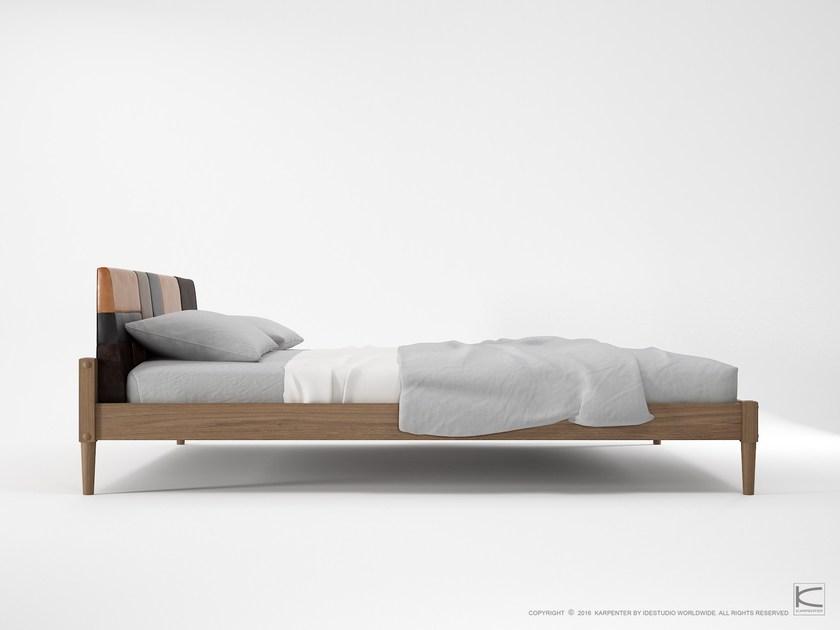 KARPENTER Деревянная кровать King size с мягким изголовьем Katchwork sun-id-1452503 - Вид №2