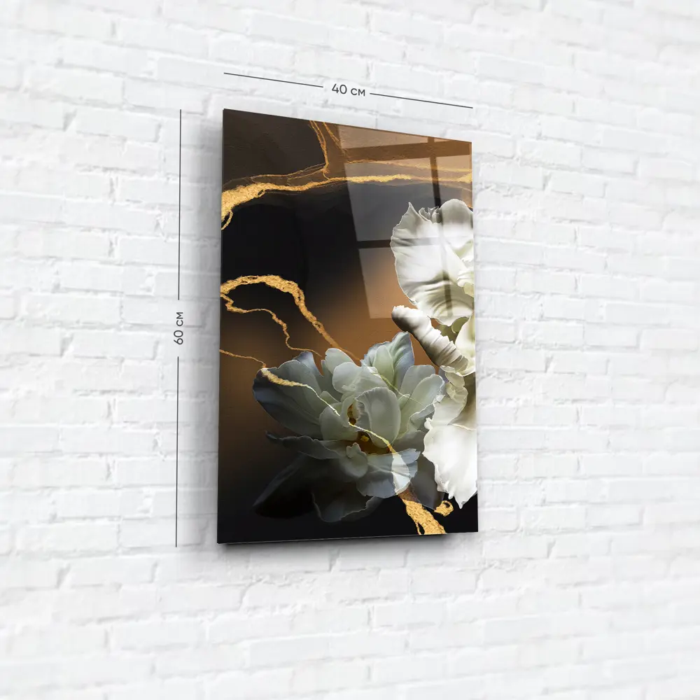 Картина на стекле Белые ирисы 1 40x60 см 85282961 STLM-2007399 ARTABOSKO  - Вид №5