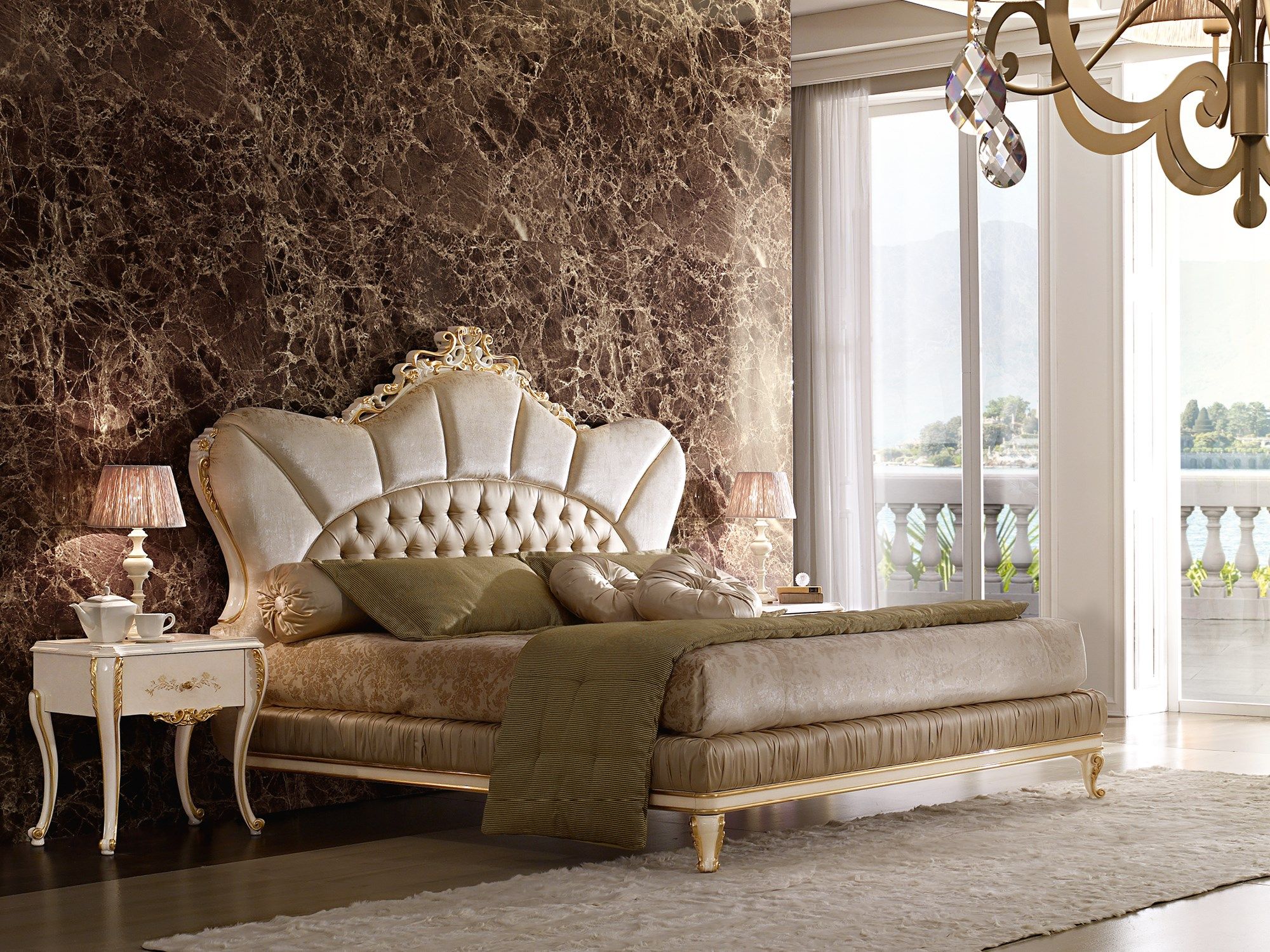 Двуспальная кровать с мягким изголовьем A.R. Arredamenti Ricasoli ARCH-00099457 - Вид №2