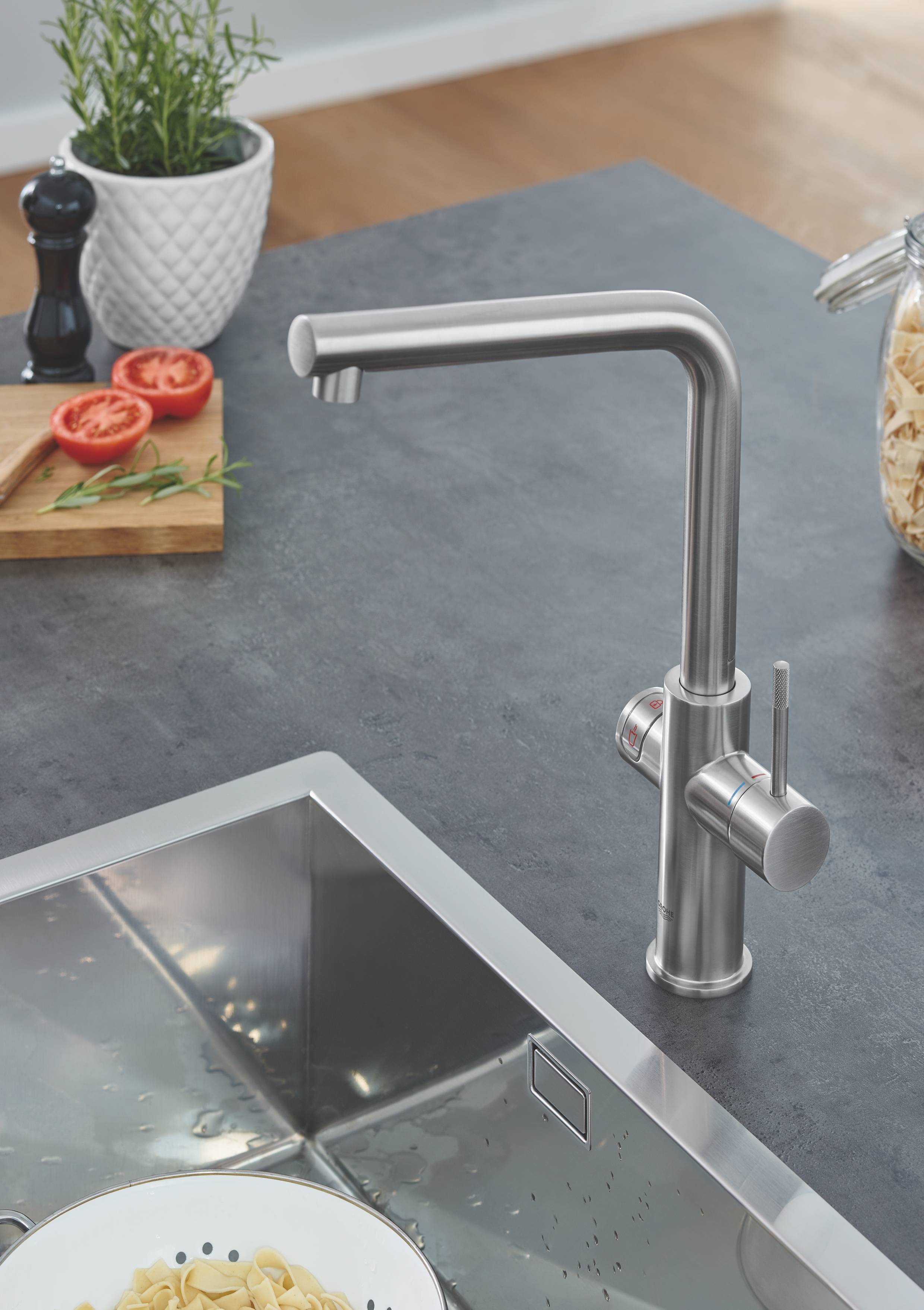 Комплект со смесителем для кухни GROHE Red Duo New, бойлер L-size, суперсталь (30325DC1) - Вид №3