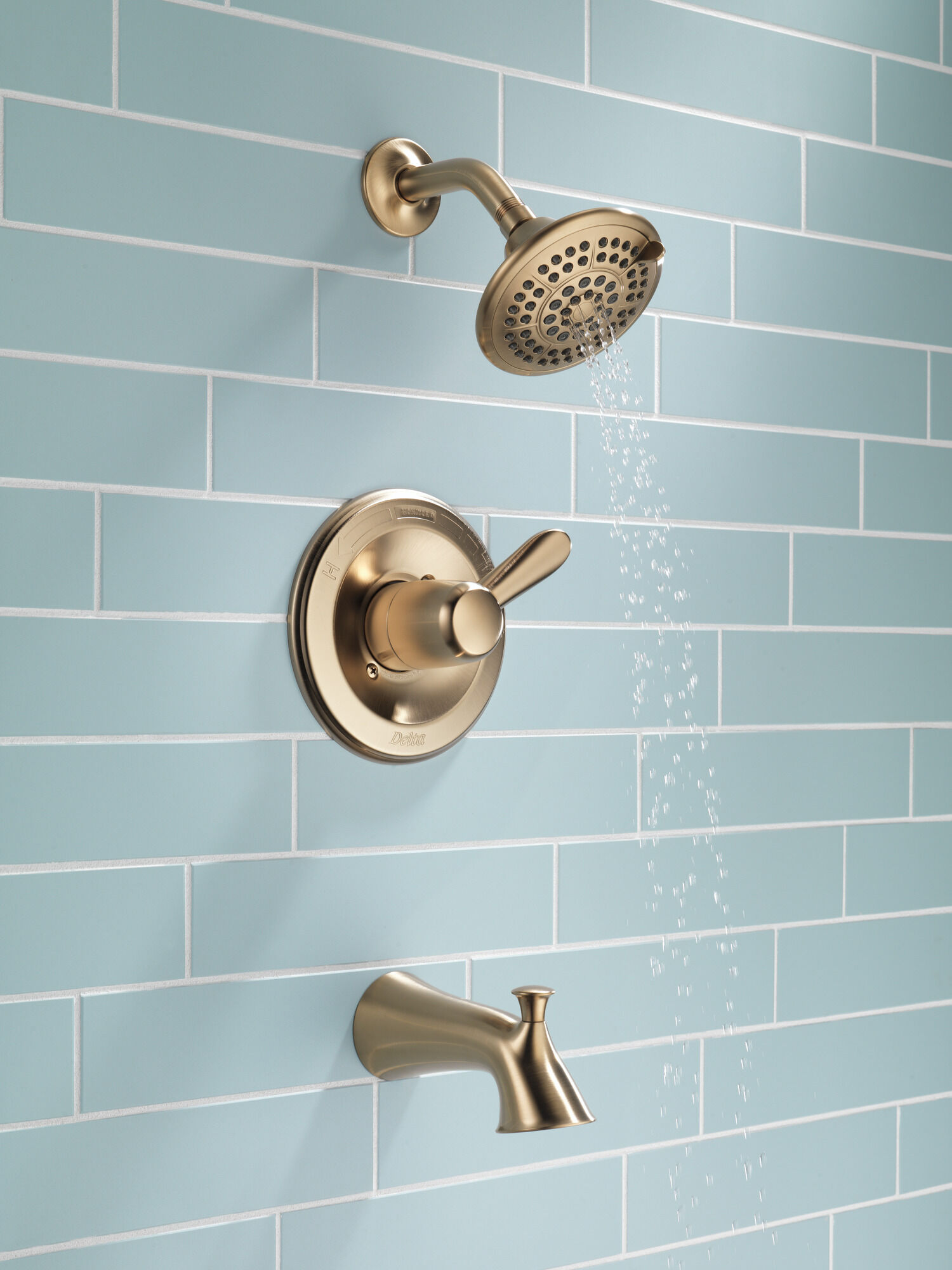 T14438-CZ Для ванны и душа Monitor® серии 14 Delta Faucet Lahara Шампанское бронза  - Вид №8