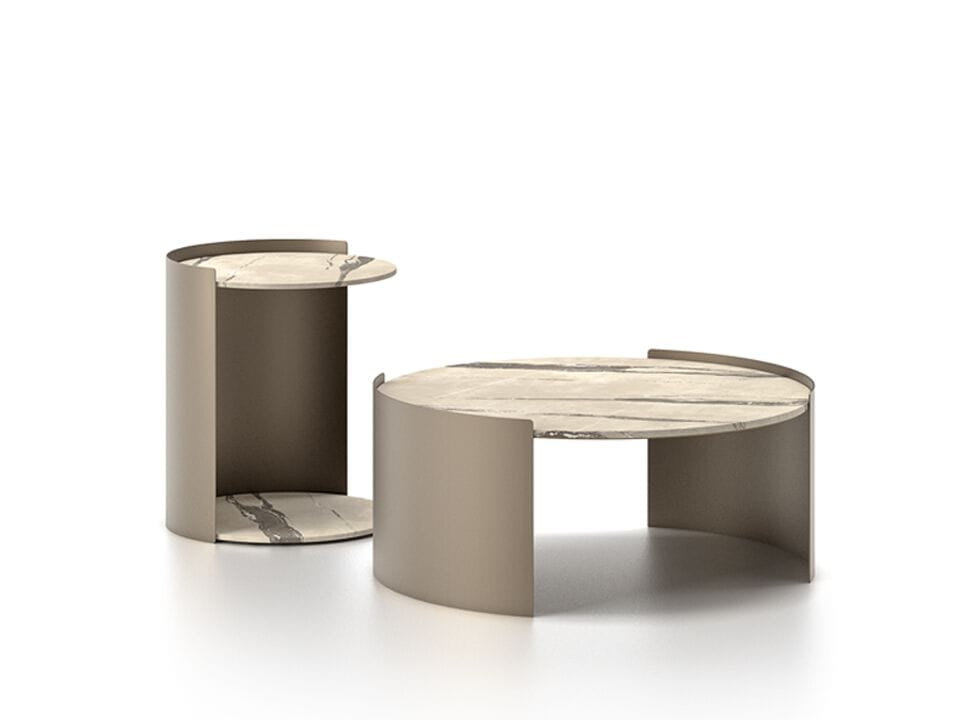 Круглый журнальный столик из листового металла Santalucia Mobili Homy ARCH-00122449