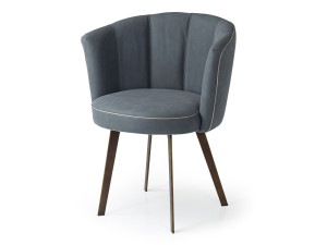 Кожаный мягкий стул с подлокотниками