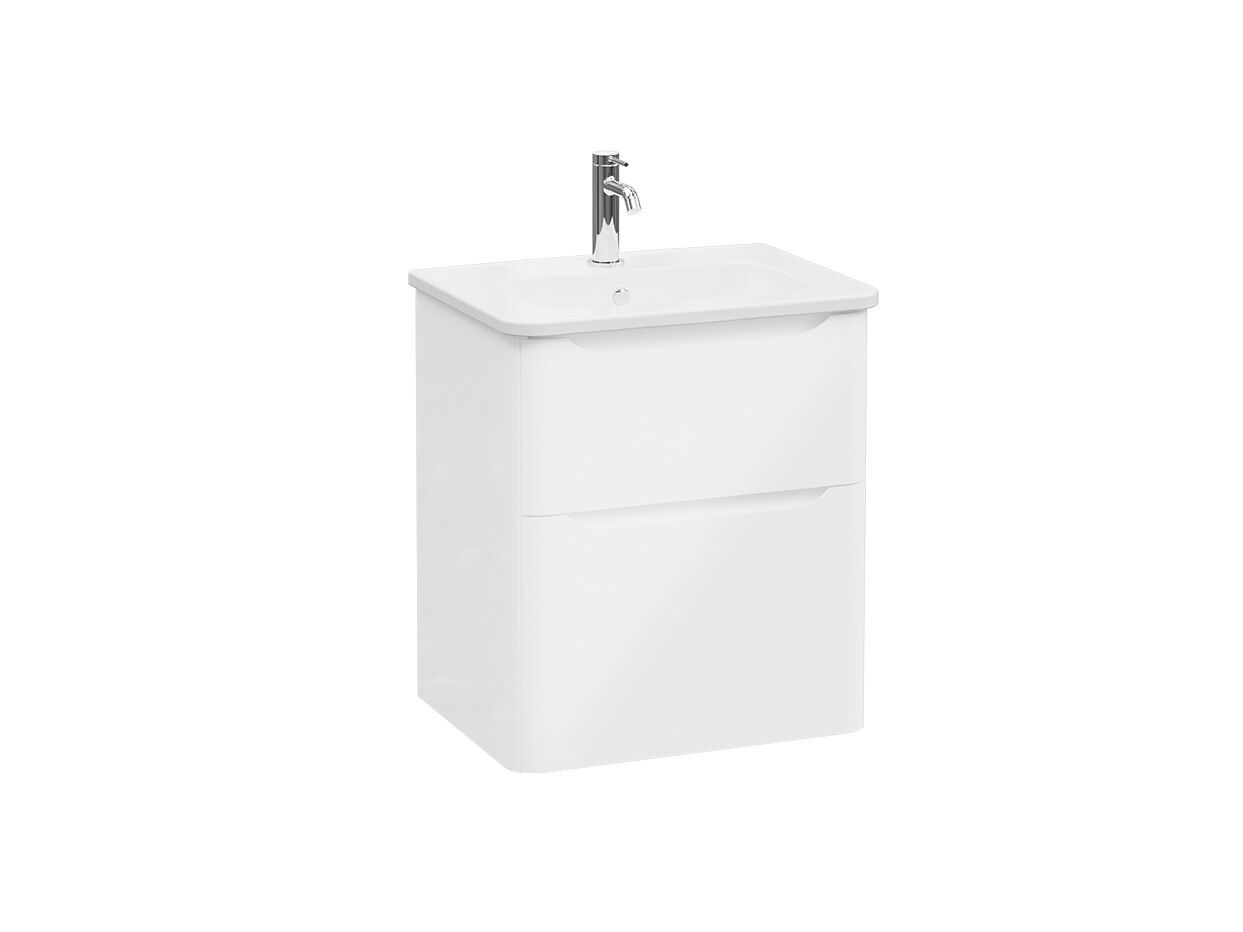 Подвесной шкаф для умывальника со встроенной раковиной VitrA Bathrooms Integra Round ARCH-00133244 - Вид №1