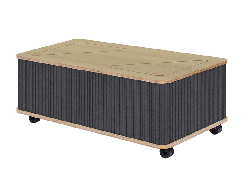 Низкий журнальный столик из войлока с колесами Askia THE CATCHER ARCH-00043317