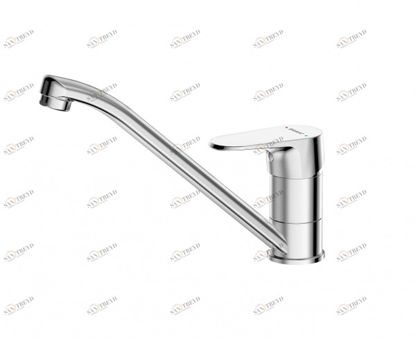 Смеситель для кухни низкий с изливом 220мм ALFA F7120178CP-2 bravat