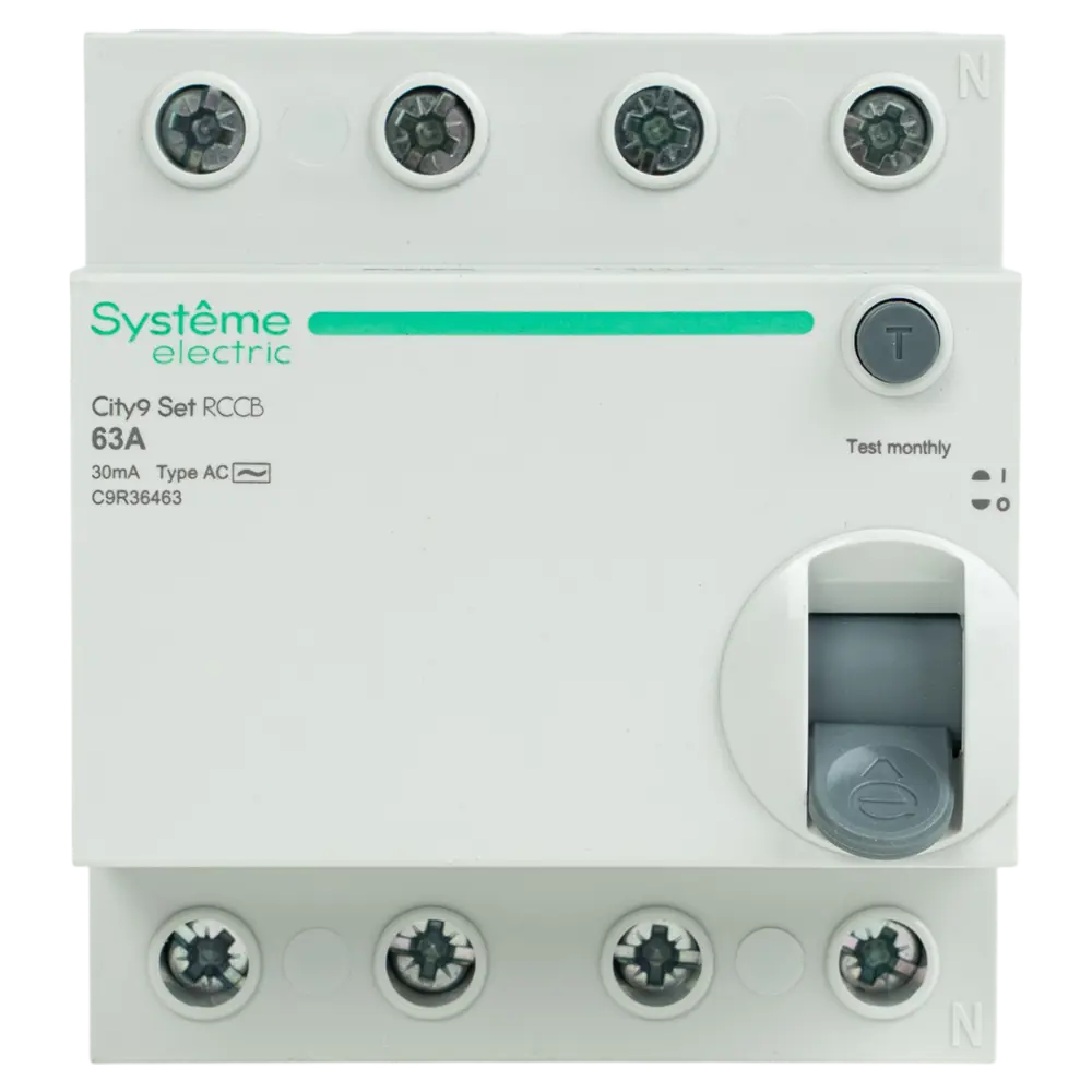 Systeme Electric City9 Set - 4-полюсное УЗО 63А с защитой от токов утечки 89412692 STLM-1572192 - Вид №2