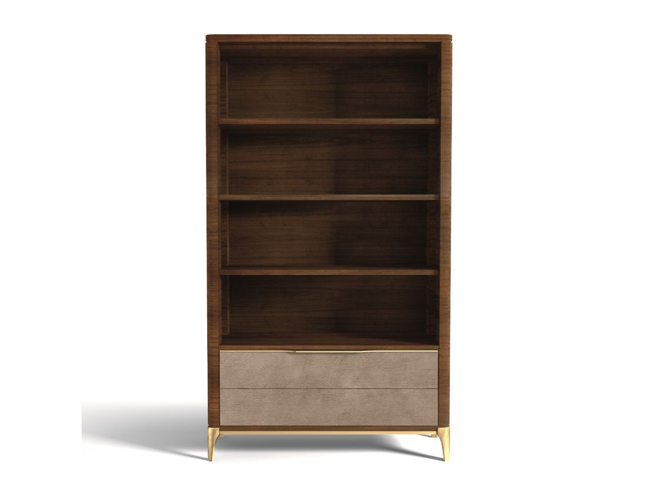 Деревянный книжный шкаф с кожаными вставками Hurtado Evolution ARCH-00105275 - Вид №1