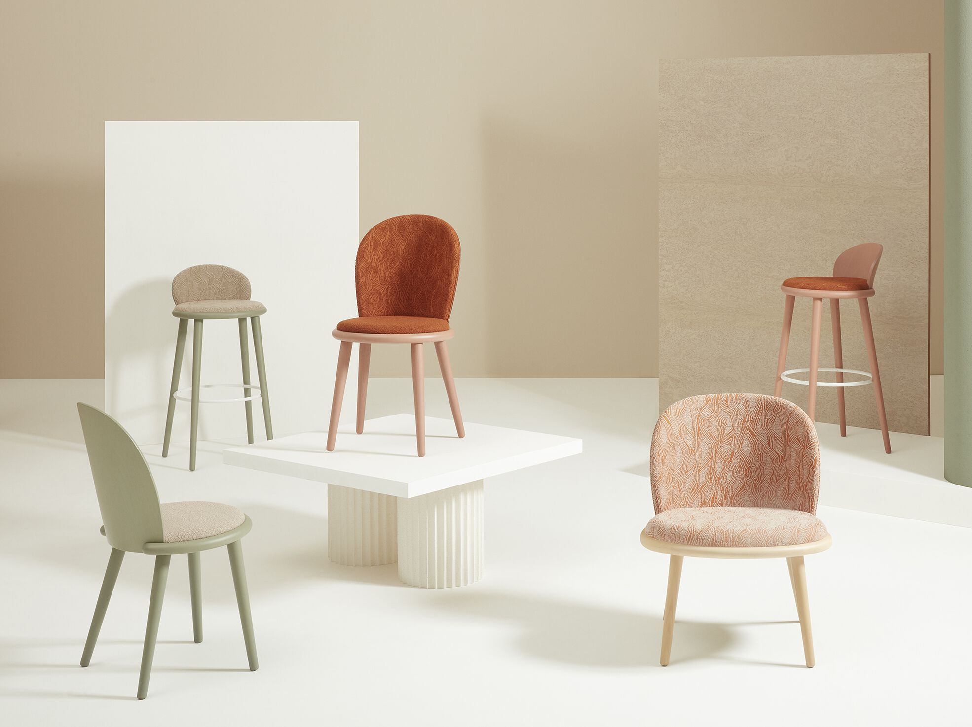 Стул из бука с мягким сиденьем/спинкой Billiani Veretta ARCH-00039038 - Вид №5