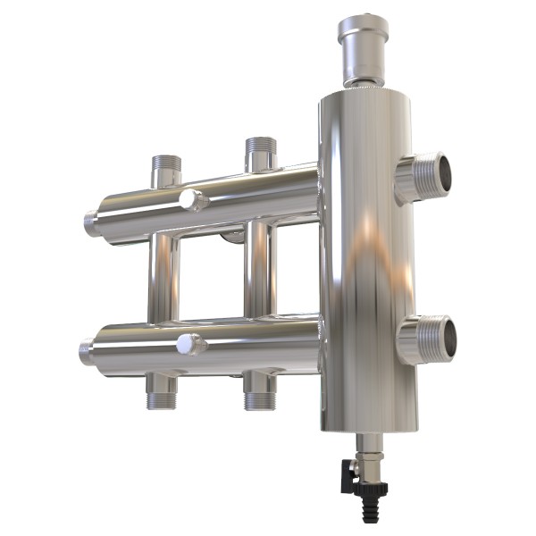 Купить Распределительный коллектор с гидрострелкой 85 кВт, 3 контура Прокситерм GSK323 - Вид №2