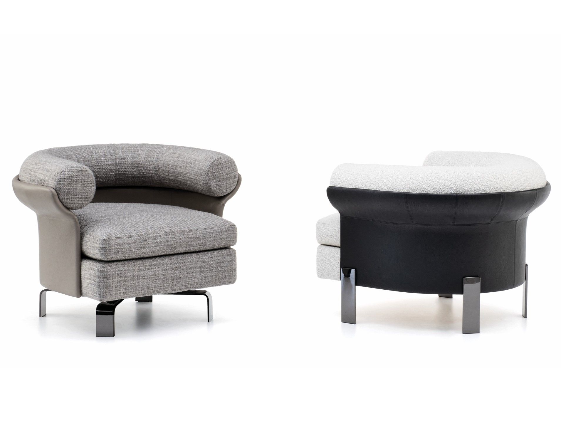 Тканевое кресло с кожаной оболочкой Minotti Маттиа ARCH-00056267 - Вид №1