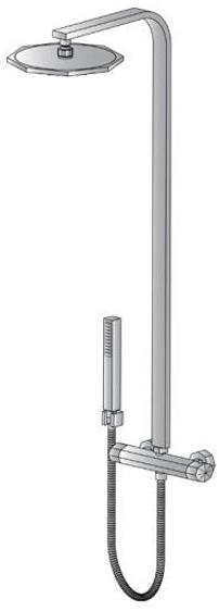 RUBINETTERIE STELLA Душевая стойка с ручным душем Firenze 3287tm33 - Вид №1