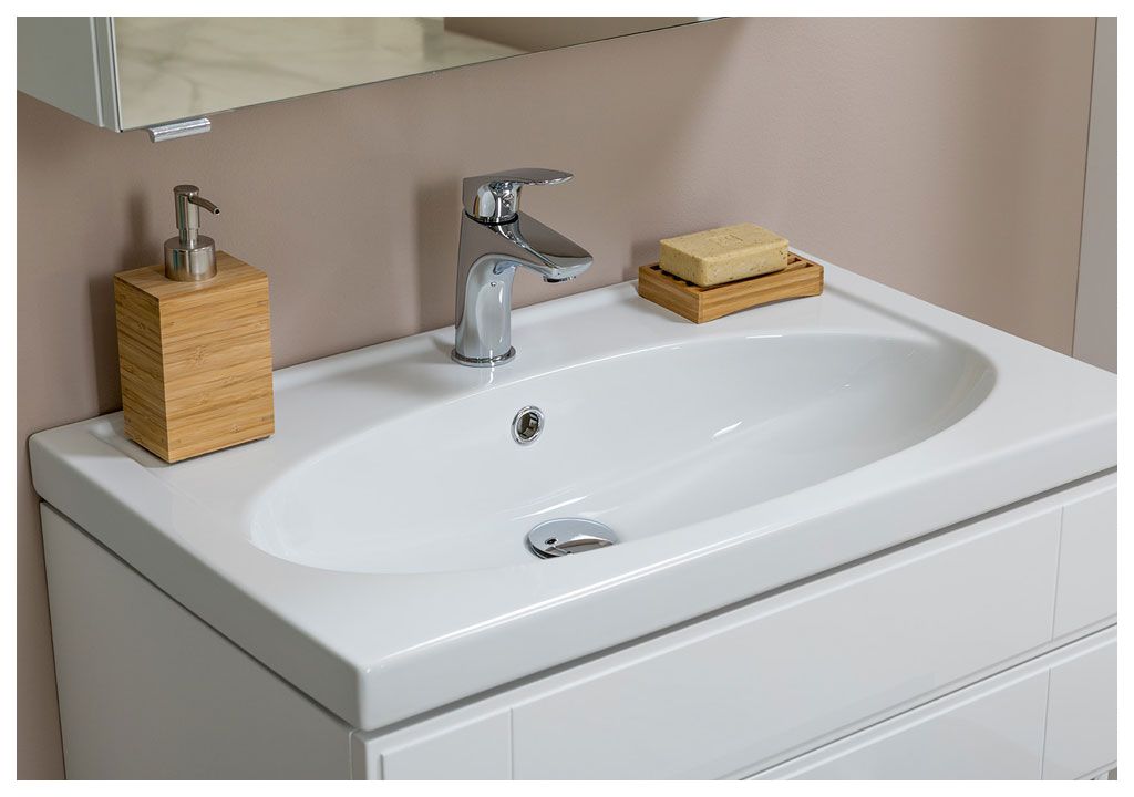 Мебель для ванной Aquanet Рондо 60 белый (2 ящика, зеркало камерино) 00195699 - Вид №7