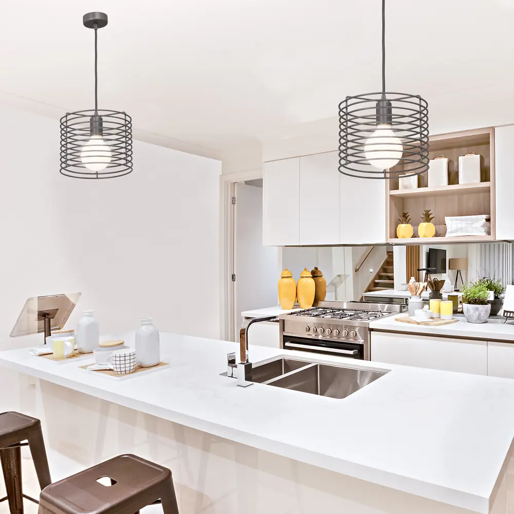 Подвесной светильник Vitaluce Vakero grey 1 лампа 3м² Е27 цвет бронзовый графит STLM-2146287 - Вид №8