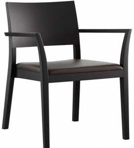 horgenglarus Штабелируемый стул из массива дерева с подлокотниками  6-693a