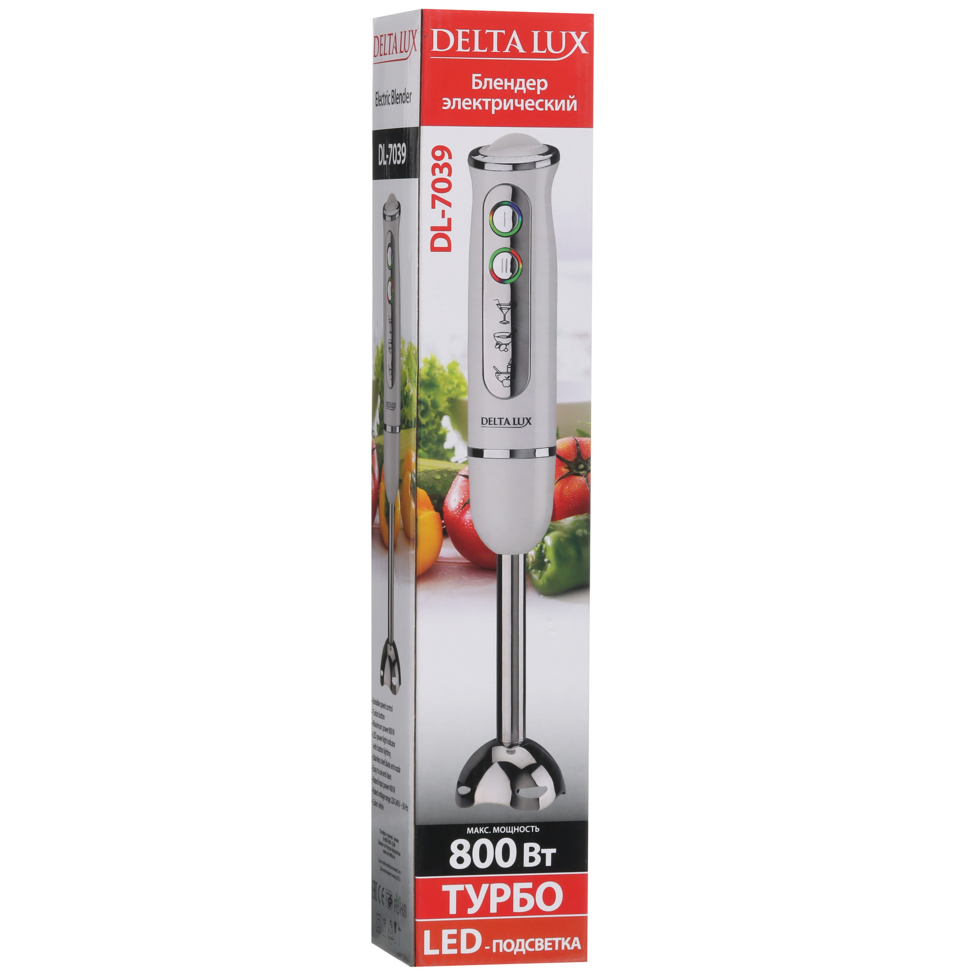 9049663 Блендер погружной Delta LUX DL-7039 белый STDN-0128794 - Вид №8