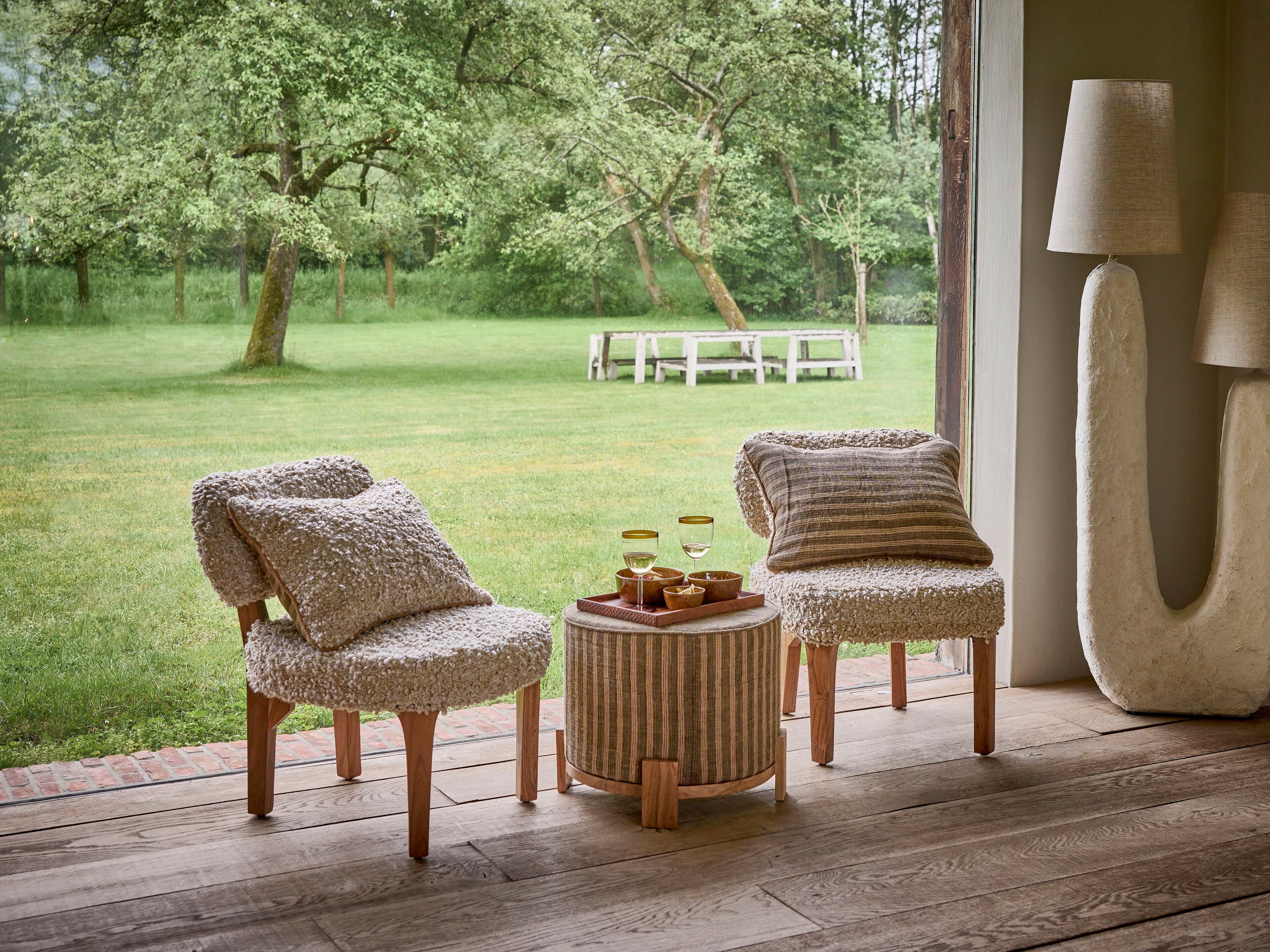 Круглый пуф из ткани POMAX Бриндизи ARCH-00092404 - Вид №8