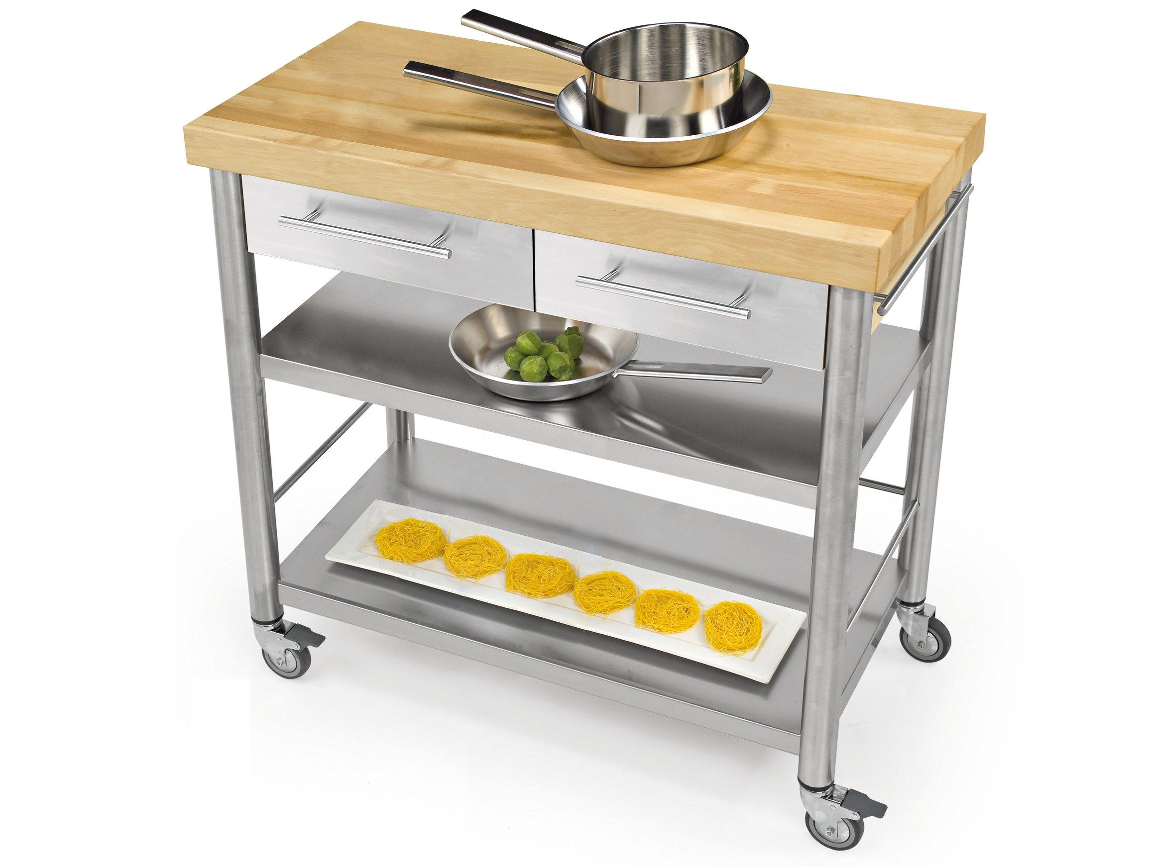 Отдельно стоящий кухонный модуль из нержавеющей стали и дерева JOKODOMUS Auxilium ARCH-00069376