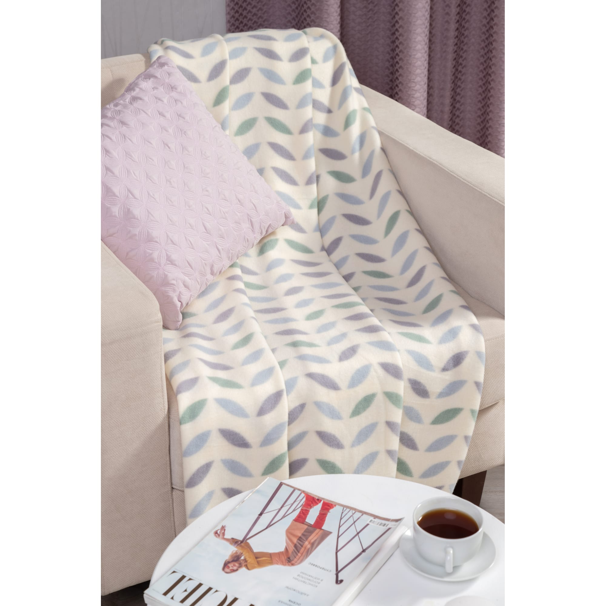 82304517 Плед «Scandi», 130х170 см, флис, цвет бирюзовый Santreyd  - Вид №4