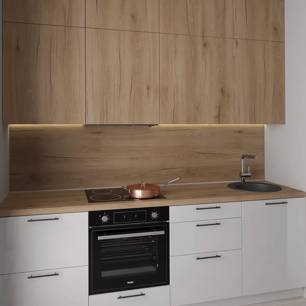 Стеновая панель для кухни KONSENSA Верея 300x0.6x60 см ДСП цвет коричневый STLM-2147734 - Вид №4