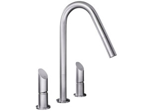 Смеситель для кухни из нержавеющей стали со съемным ручным душем