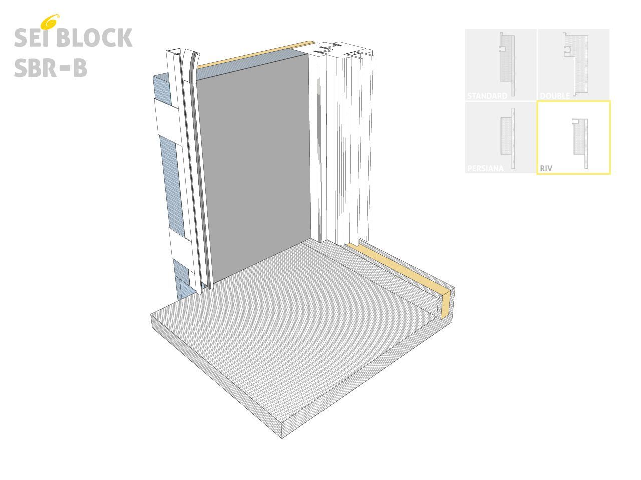 Теплоизоляционное плечо для оконного отсека Sei System SEI BLOCK RIV B ARCH-00088873 - Вид №1