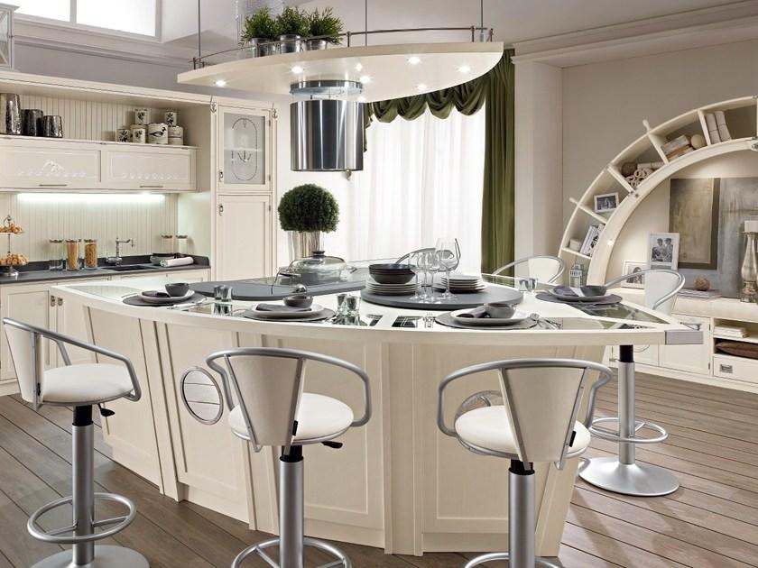 Caroti Кухня из лакированной древесины с островом  Prop. 847  - Вид №1