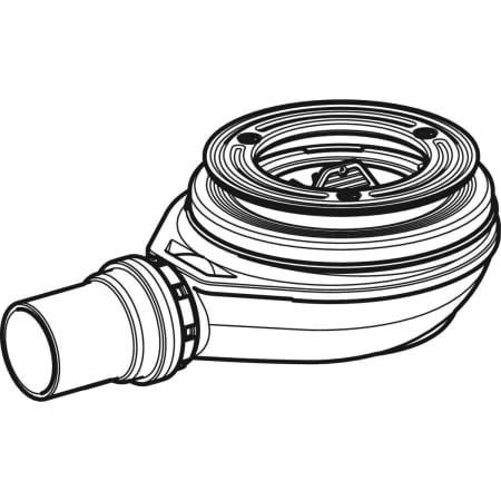 150.581.00.1 Сифон для душевых поддонов Geberit d90, высота гидрозатвора 30 мм, воронка из ПНД Geberit  - Вид №1