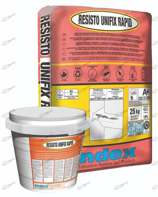 INDEX Строительный быстротиксотропный мелкозернистый раствор для бетона Resisto sun-id-1438551