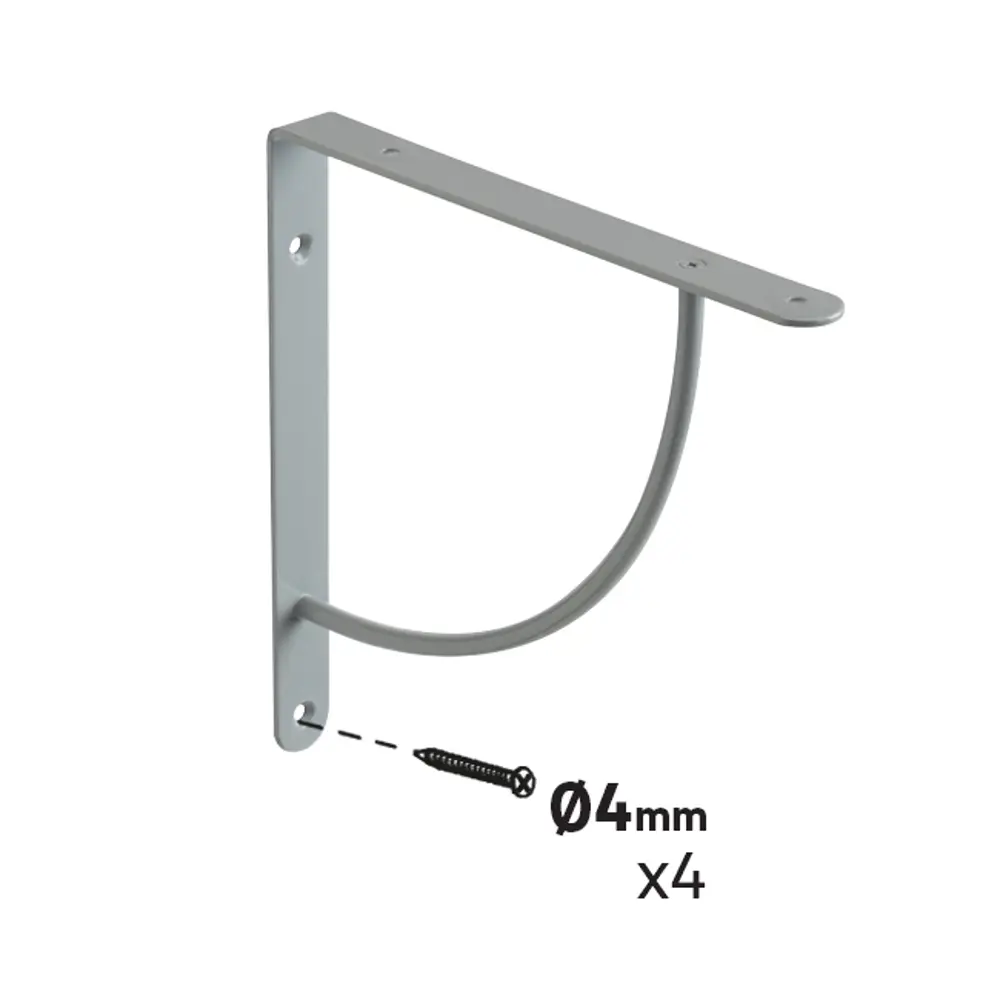 Утилитарный кронштейн Bi Bop 23x23 см нагрузка до 40 кг цвет серый Santreyd Bibop STLM-2007555 - Вид №4