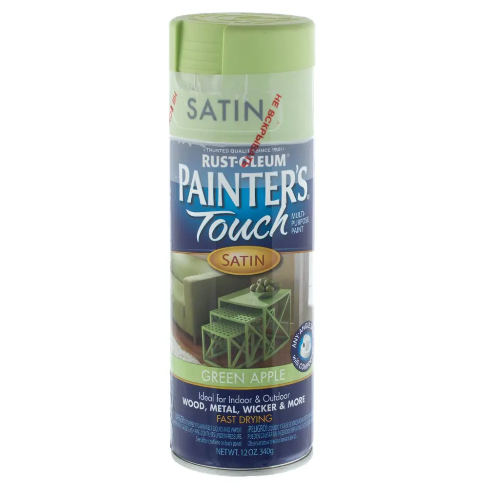 Краска аэрозольная Paint Touch полуматовая цвет зелёное яблоко 340 г RUST-OLEUM STLM-2147369