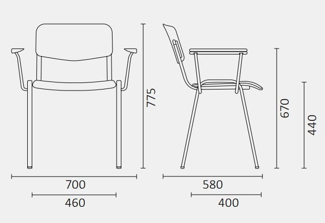 Стул для конференций из полипропилена с опрокидыванием Leyform Sally ARCH-00140583 - Вид №6