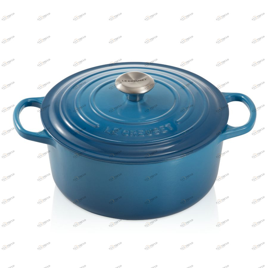 Кастрюля чугунная Le Creuset, Ø22 см, голубая 21177222002430