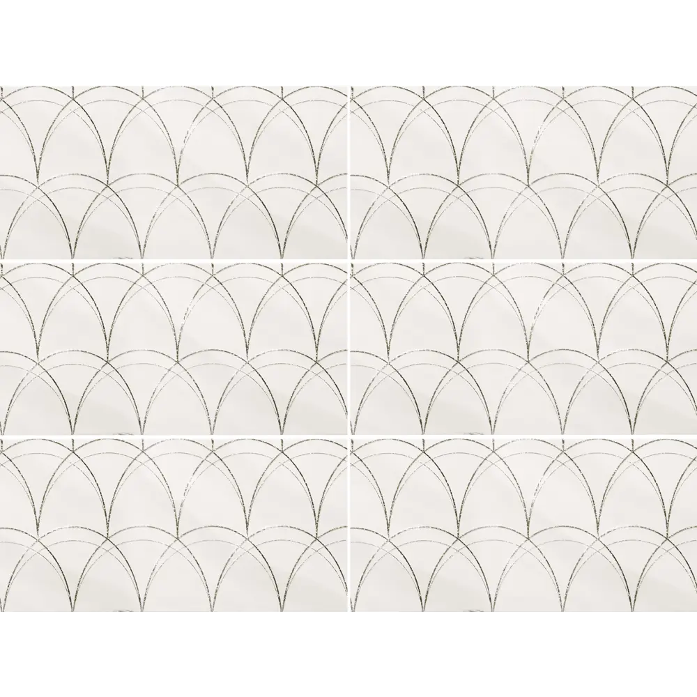 Декор настенный Miracle Scale 24.9x50 см глянцевый цвет белый Santreyd STLM-2101060 - Вид №1