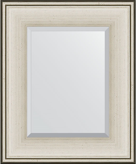 BY 1368 Зеркало с фацетом в багетной раме - травленое серебро 95 mm EVOFORM Exclusive