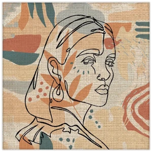 Картина на холсте Девушка минимализм 3 30x30 см