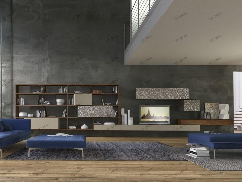 Настенная модульная стенка для хранения из дерева Crossart Santreyd sun-id-1387833