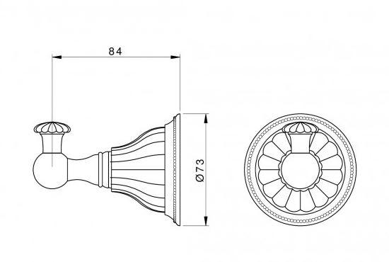 Bronces Mestre Крючок для халата Artica with porcelain 233575.0000.50 - Вид №1