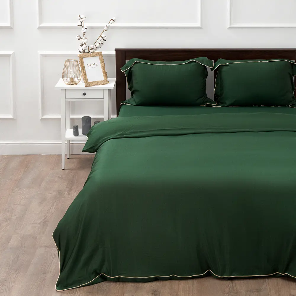 Комплект постельного белья Amore Mio Forest евро тенсель зеленый 89426000 STLM-1577804 - Вид №4