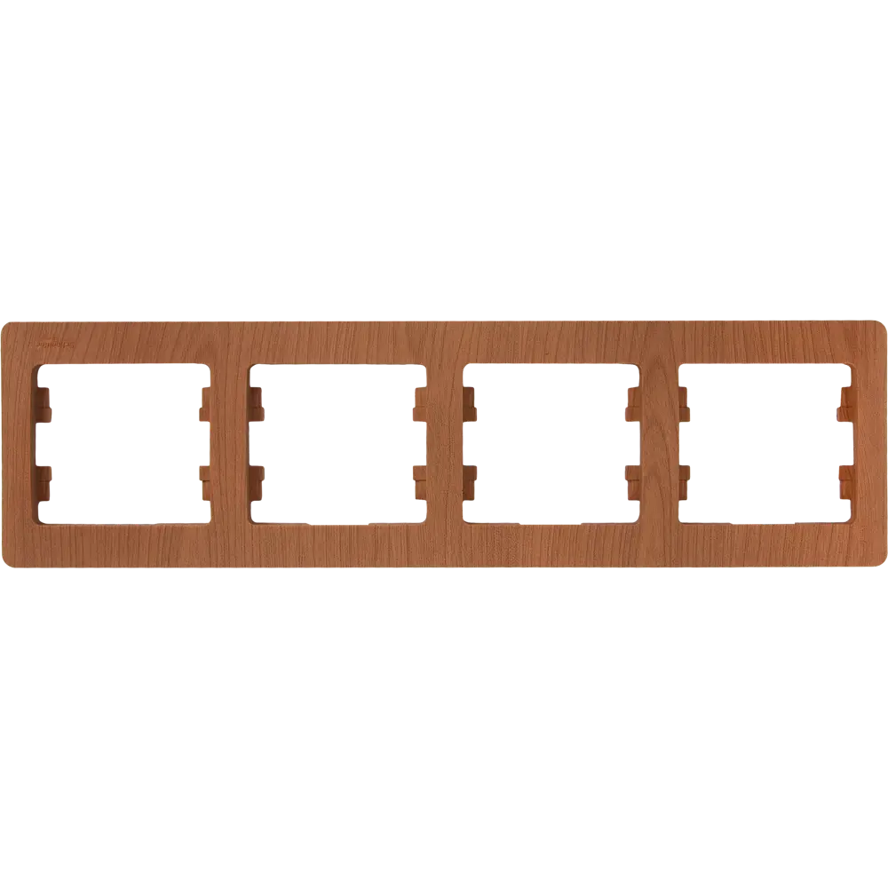 Рамка для розеток и выключателей Systeme Electric Glossa 4 поста четверная цвет дуб STLM-2035084
