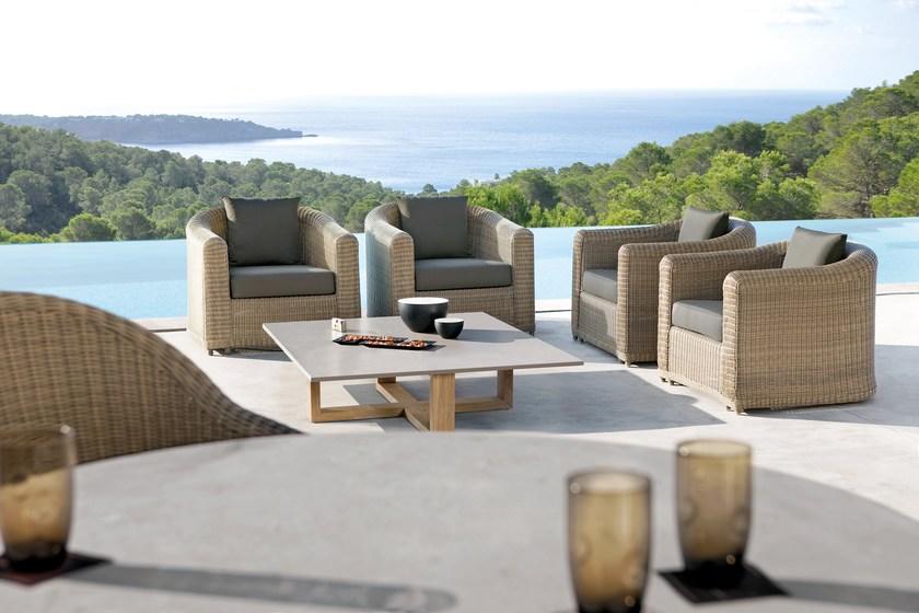 MANUTTI Низкий круглый садовый столик из тика Siena sun-id-1483306 - Вид №6