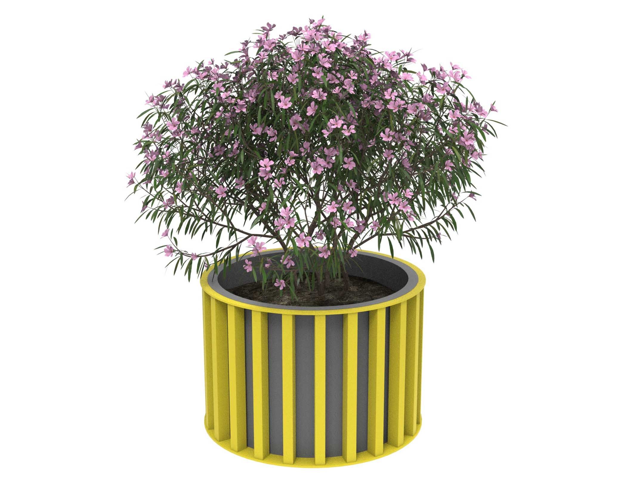 Оцинкованная сталь круглый низкий плантатор Lazzari Динамо ARCH-00115712 - Вид №1