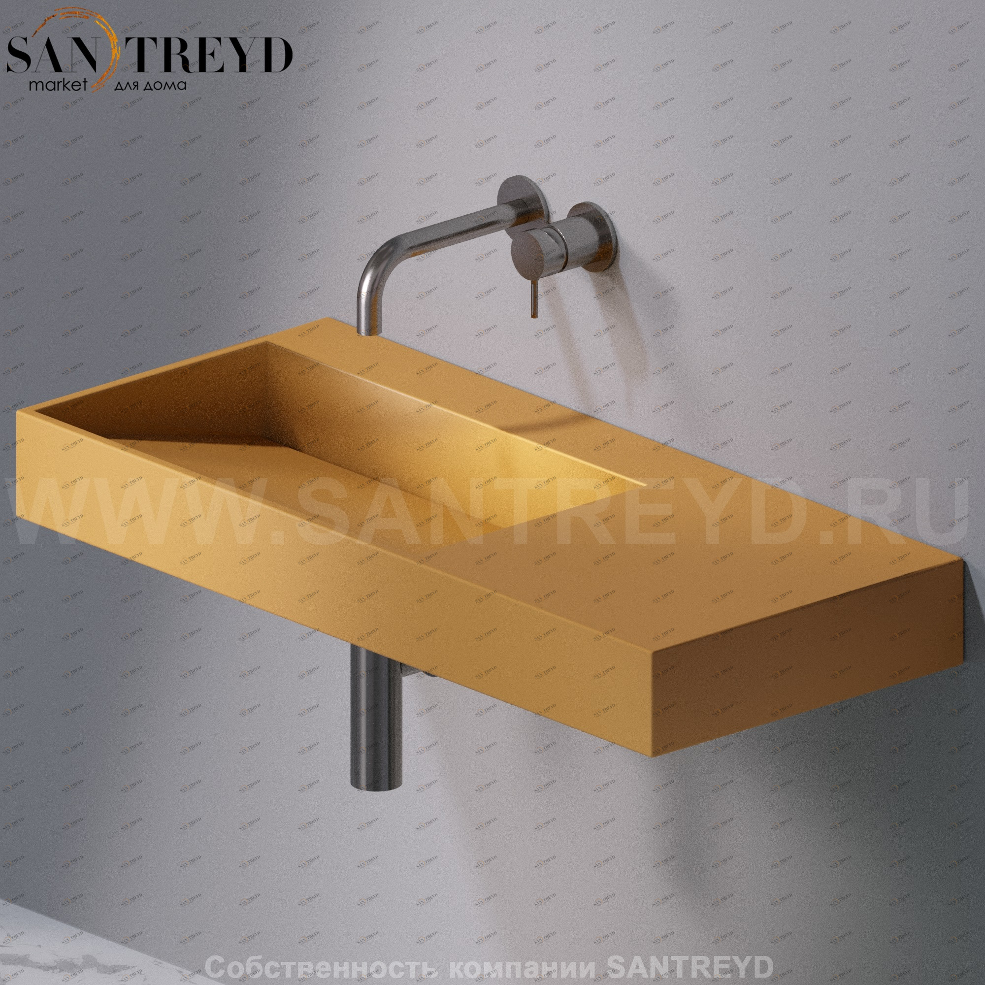 L013T1RPV4.133 Подвесная раковина настенная прямоугольная A. e T. Italia P35 AeT ITALIA